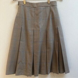 Vintage Mr. Jax Pure Virgin Wool Pleated Plaid Skirt Size 6